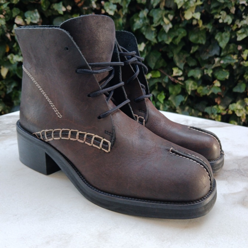 Smack USA High Heel Ankle Boots Women's Size 7 Dark Brown